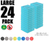 Arrowzoom Acoustic Hemisphere Grid Foam - Solid Colors - KK1040 Baby Blue / 24 Pieces - 20 X 20 X 5cm / 7.8 X 7.8 X 1.9 in