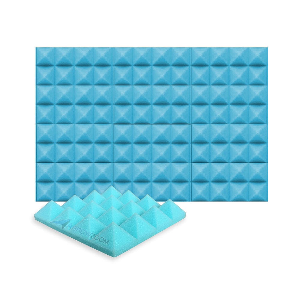New 6 Pcs Bundle Pyramid Tiles Acoustic Panels Sound Absorption Studio Soundproof Foam 8 Colors KK1034 Arrowzoom.