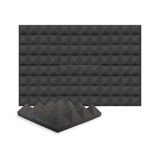 New 6 Pcs Bundle Pyramid Tiles Acoustic Panels Sound Absorption Studio Soundproof Foam 8 Colors KK1034 Arrowzoom.