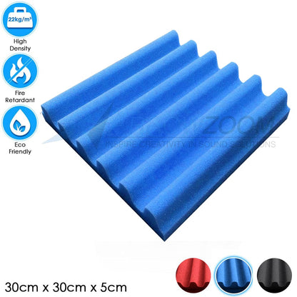 Arrowzoom™ PRO Series Soundproof Foam - Sea Wave Pro - KK1242 Blue / 1 piece