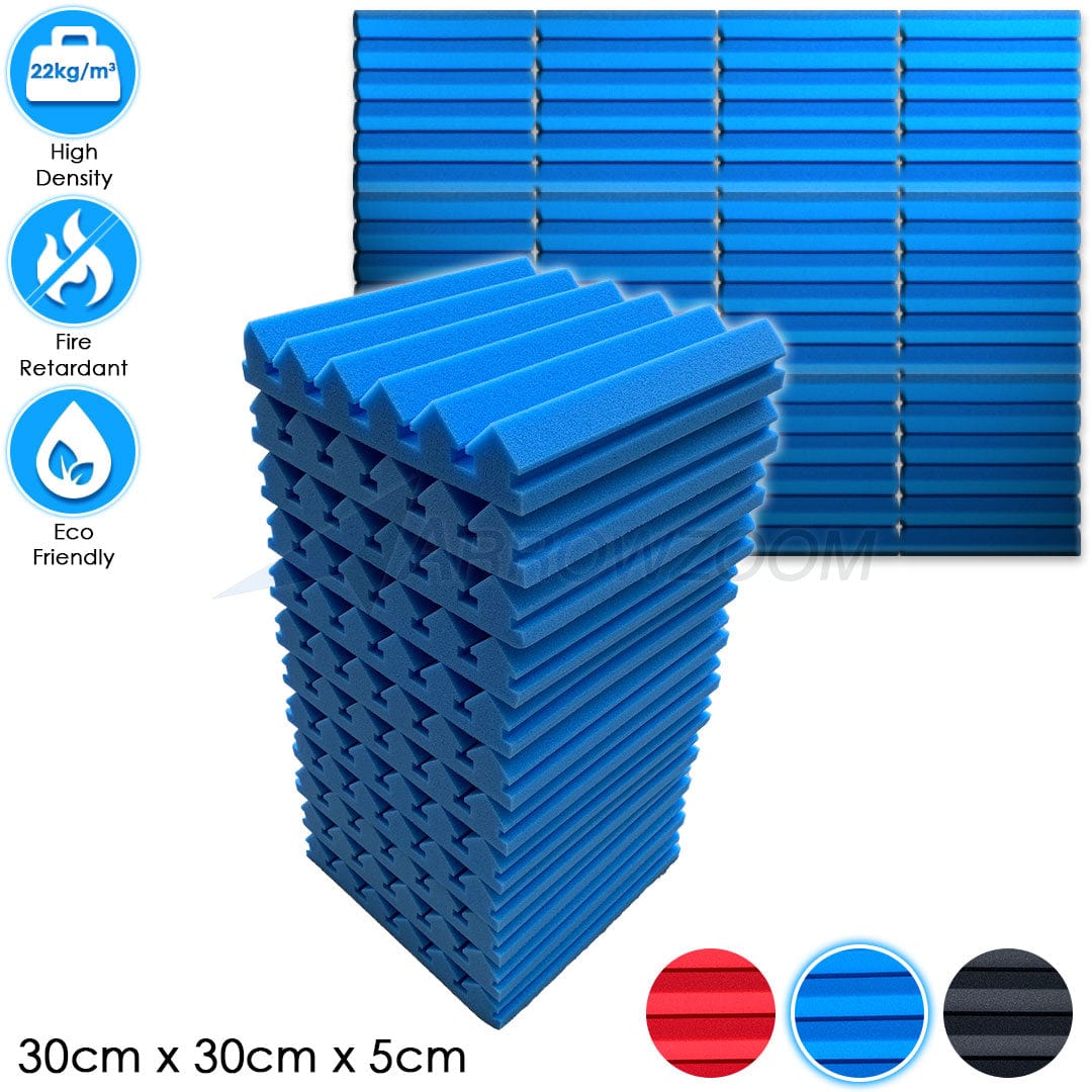 Arrowzoom™PRO Series Soundproof Foam - Wedge Pro - KK1200 - BUNDLE: 12 pieces - Blue