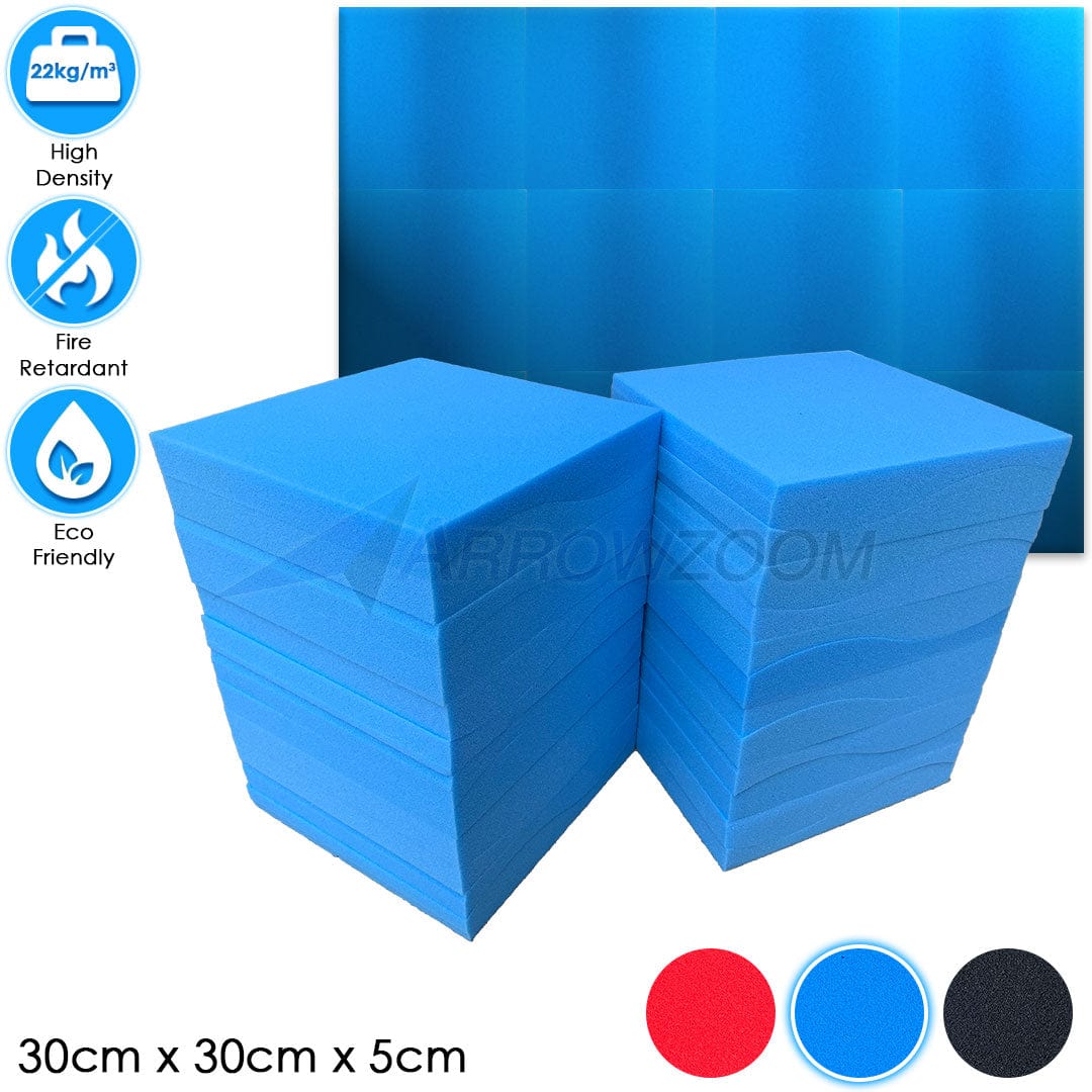 Arrowzoom™ PRO Series Soundproof Foam - Wave Pro - KK1199 Blue / 24 pieces