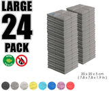 Arrowzoom Acoustic Hemisphere Grid Foam - Gray - KK1040 - Size: 24 Pieces - 20 X 20 X 5cm