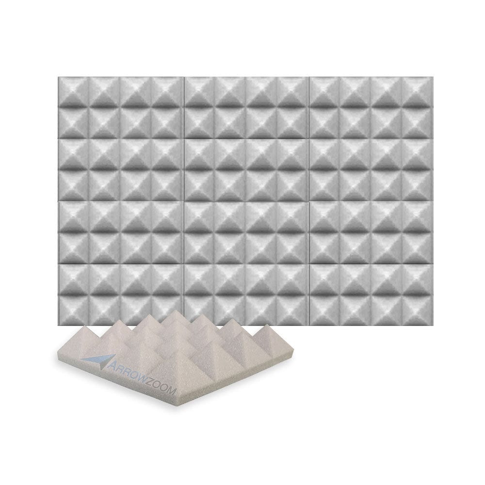 New 6 Pcs Bundle Pyramid Tiles Acoustic Panels Sound Absorption Studio Soundproof Foam 8 Colors KK1034 Arrowzoom.