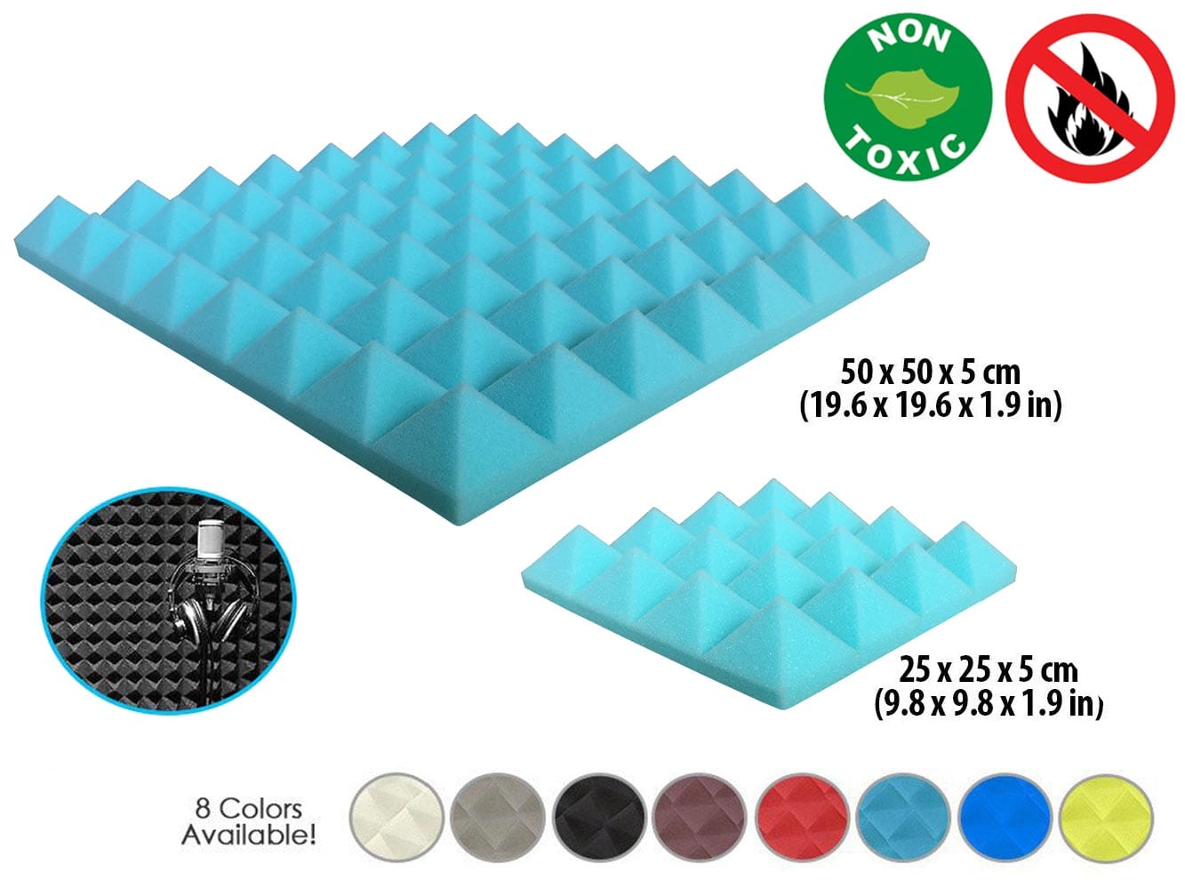 New 1 Pc  Pyramid Tile Acoustic Panel Sound Absorption Studio Soundproof Foam KK1034 Arrowzoom.
