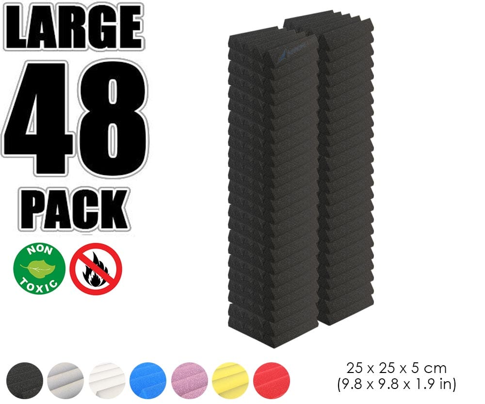 New 48 pcs Wedge Tiles Acoustic Panels Sound Absorption Studio Soundproof Foam 7 Colors KK1134