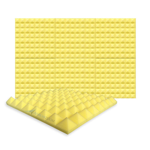 New 6 Pcs Bundle Pyramid Tiles Acoustic Panels Sound Absorption Studio Soundproof Foam 8 Colors KK1034 Arrowzoom.