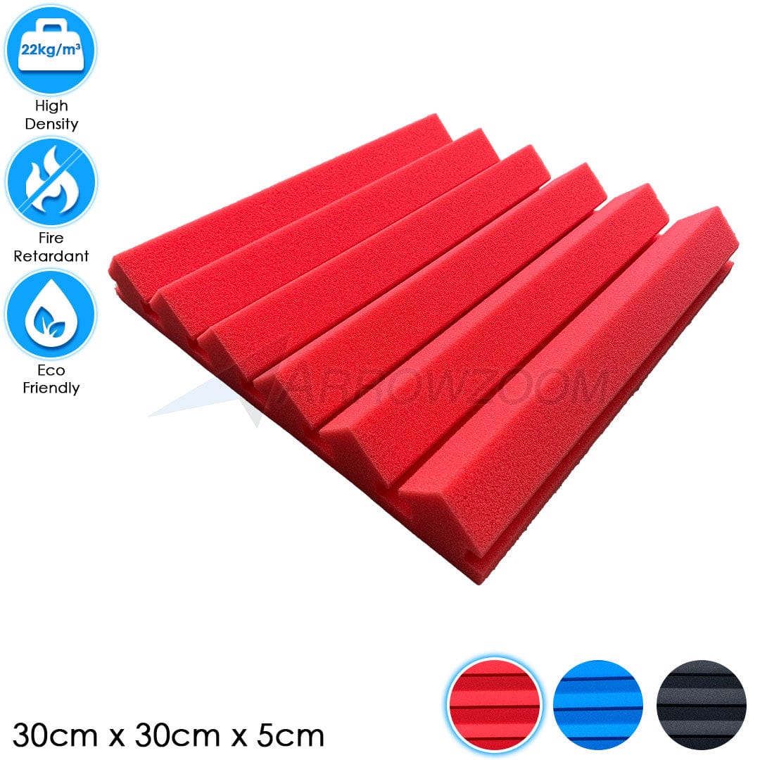 Arrowzoom™PRO Series Soundproof Foam - Wedge Pro - KK1200 - BUNDLE: 1 piece - Red