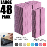 Arrowzoom Hemisphere Grid Adhesive Backed Series Acoustic Foam - Solid Colors - KK1056 48 PIECES - 20 x 20 x 5 cm / Burgundy
