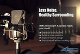 Arrowzoom Flat Bevel Adhesive Backed Tile Series Acoustic Foam - Solid Colors - KK1055