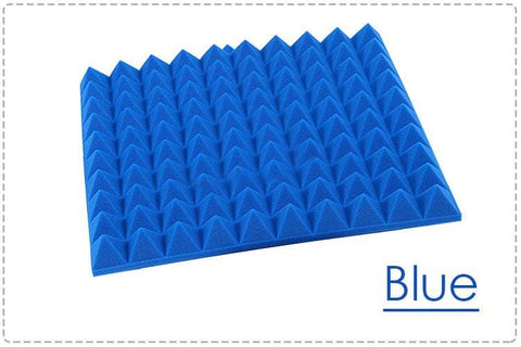 New 48 pcs Bundle Pyramid Adhesive Backed Tiles Acoustic Panels Sound Absorption Studio Soundproof Foam 7 Colors KK1053 Arrowzoom.