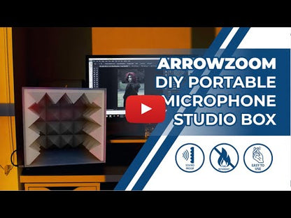 Caja de aislamiento de micrófono portátil Arrowzoom - Cabina de voz de estudio - KK1159