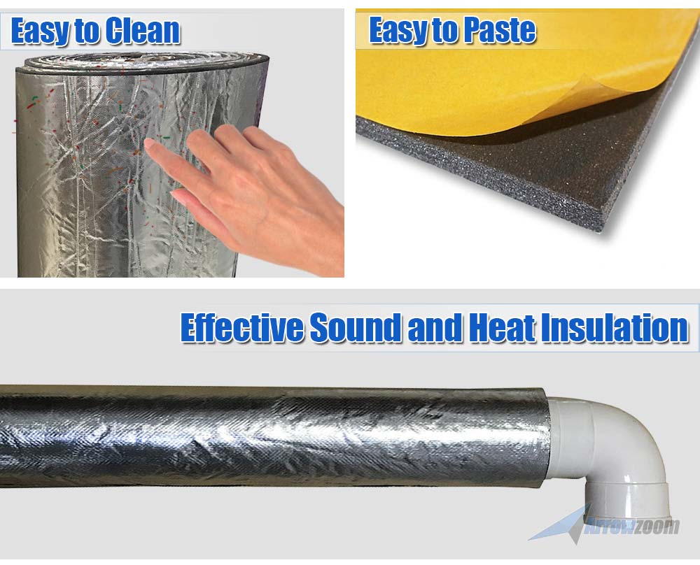 Arrowzoom Fireproof Aluminum Insulation Foil Mat - 1 Meter - KK1151 (Water Pipe/ Furnace/ AirCon/ Ceiling )