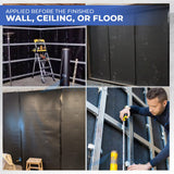 Arrowzoom Mass Loaded Vinyl Sheet - Soundproofing Barrier For Wall, Floor, Ceiling - 30x30cm  - KK1246
