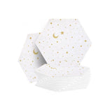 Arrowzoom Hexagon Felt Sound Absorbing Wall Panel - Starry Art - KK1231 White / 12 pieces - 26 x 30 x 1cm / 10.2 x 11.8 x 0.4 in
