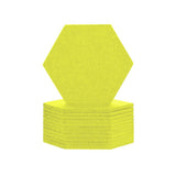 Arrowzoom Hexagon Felt Sound Absorbing Wall Panel - Solid Color - KK1224 Yellow / 12 pieces - 17 x 20 x 1cm